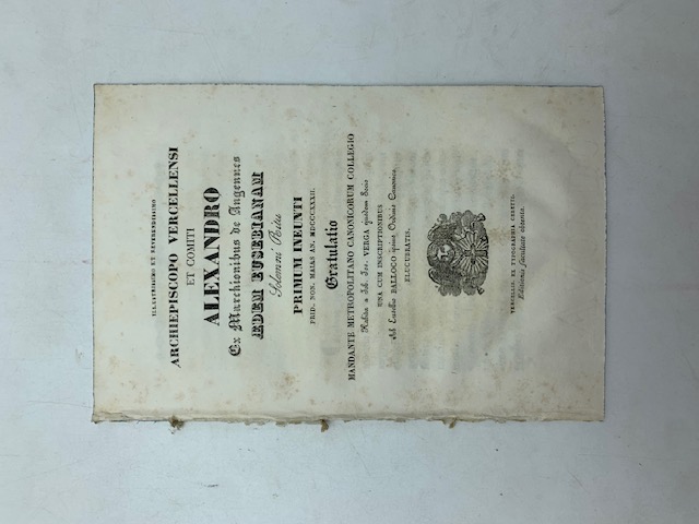 Illustrissimo et reverendissimo archiepiscopo vercellensi et comiti Alexandro ex marchionibus de Angennes... Gratulatio